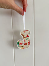 Load image into Gallery viewer, White Border Christmas Initial Ornament
